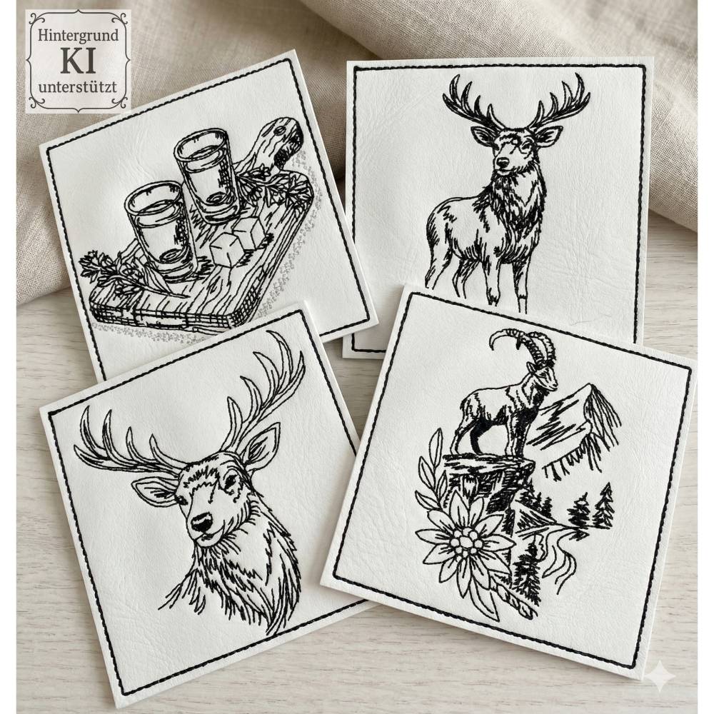 Stickdateien Bergliebe 2 – 17 alpine Motive im Scribble-Stil ab 10x10 cm | Doro-Collection Bild 9