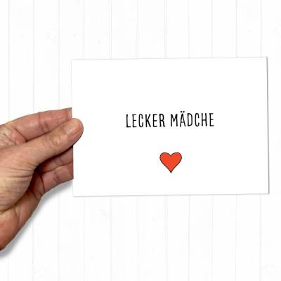 Postkarte „Lecker Mädche“ | Mundart Kompliment & Design | FineArt Karton DIN A6