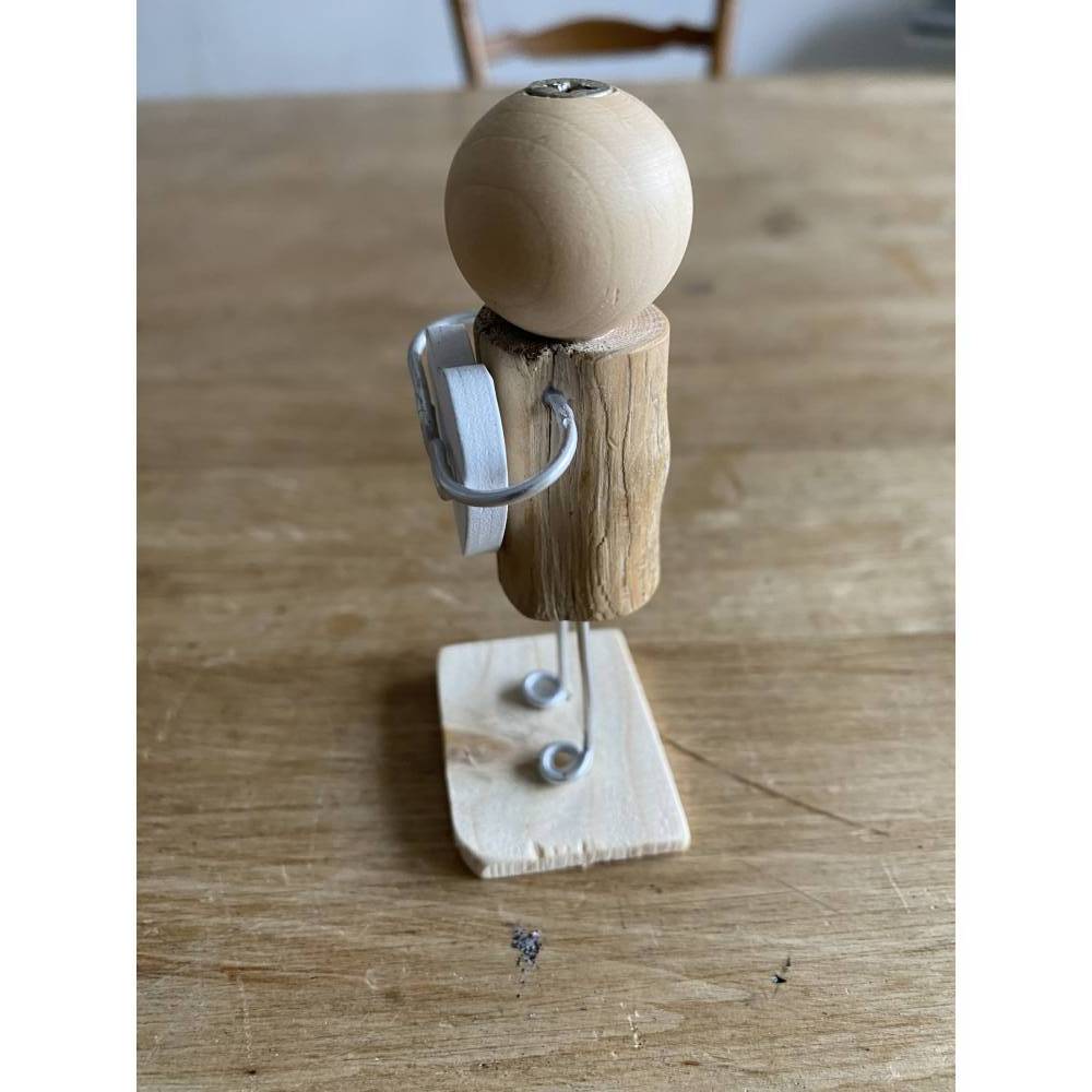 Figur mit Herz, Geschenk für liebe Freunde, kleines Mitbringsel, Holzfiguren Bild 3