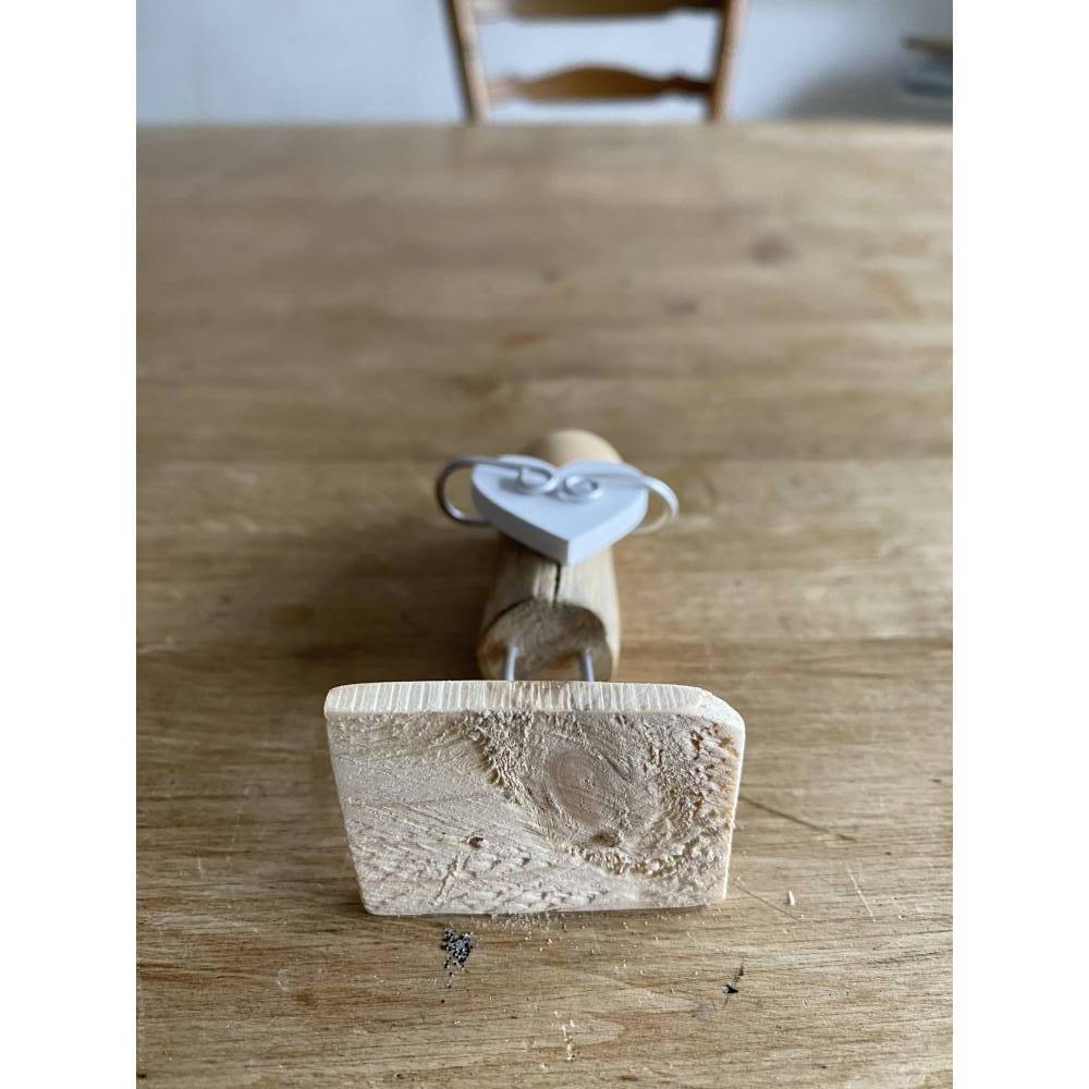 Figur mit Herz, Geschenk für liebe Freunde, kleines Mitbringsel, Holzfiguren Bild 8