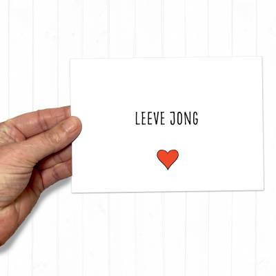 Postkarte „Leeve Jong“ | Rheinisches Kompliment & Design | Edler FineArt Karton DIN A6