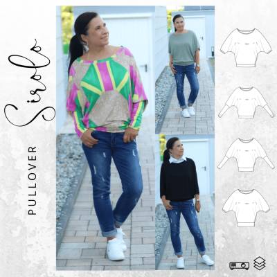 Ebook PDF Schnittmuster Shirt SIROLO Gr. 34-56