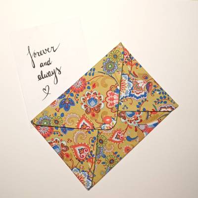 Briefumschlag, Blumen, 17,5 cm x 12 cm, Geschenkverpackung, Liebesbrief