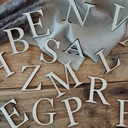 Holzbuchstaben Holzdekoration Basteln Buchstaben aus Holz 4-35cm