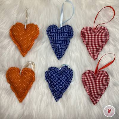 Herzanhänger * 6er Set * Dreimalzwei