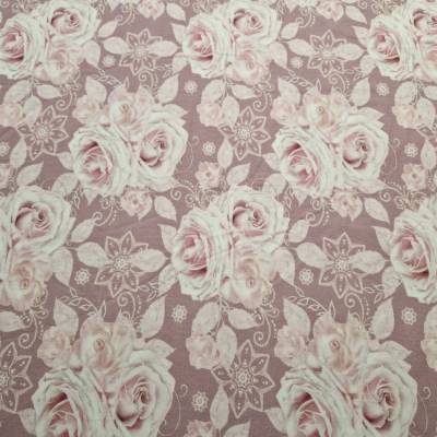 French-Terry Rosen 50x180cm – Öko-Tex Sommersweat, Digitaldruck Meterware