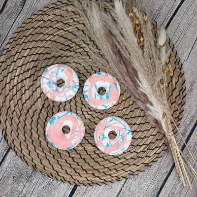 Nähgewichte-Set 4er Donuts Stripes orange/blau, schwer, Stoffbeschwerer