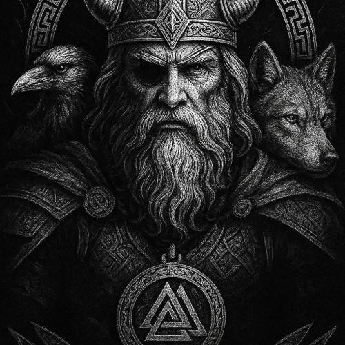 Bilddateien für Lasergravur „Odin“   Schiefergravur Download Wikinger Gott Thor Slate Laserdatei