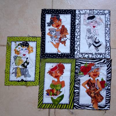 Stoff aus 100% Baumwolle Loralie Design unterschiedliche Motive Nähen , Stoffe kaufen je 14,5 x 20 cm