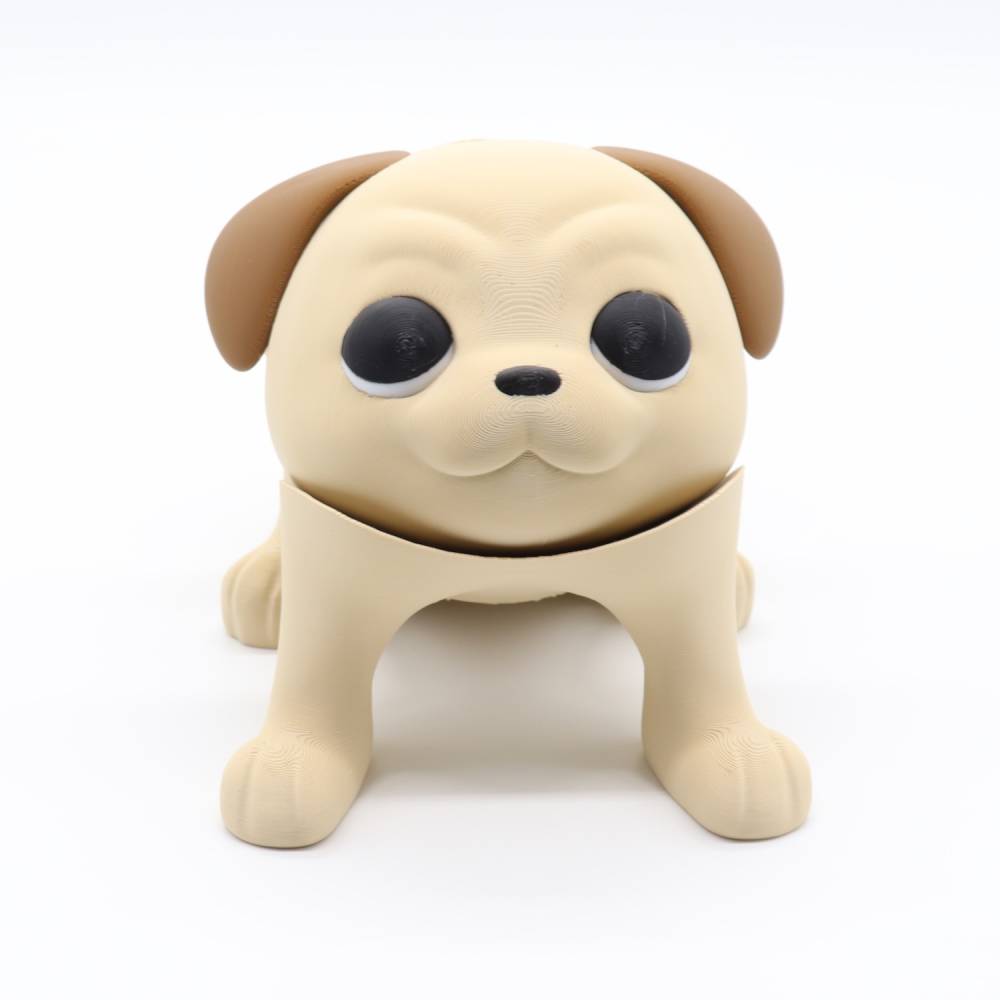 Uwe der Toilettenmops – lustiger Toilettenrollenhalter Hund aus 3D-Druck Bild 5