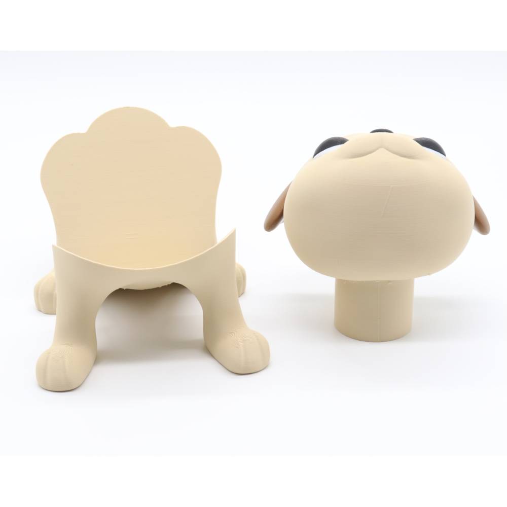 Uwe der Toilettenmops – lustiger Toilettenrollenhalter Hund aus 3D-Druck Bild 7