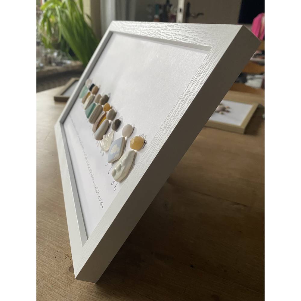 Bild mit Strandstenen, Steinbild, Vielfalt, Liebe, Frieden Bild 8