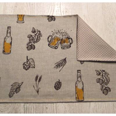 1 TischSet  PlatzSet Geschenk Deko  Unikat - Bier