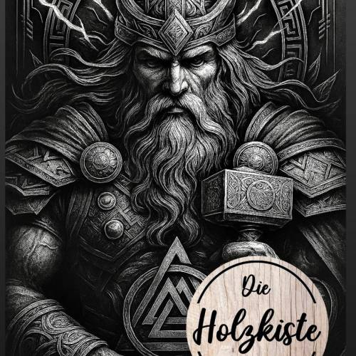 Bilddateien für Lasergravur „Odin“   Schiefergravur Download Wikinger Gott Thor Slate Laserdatei