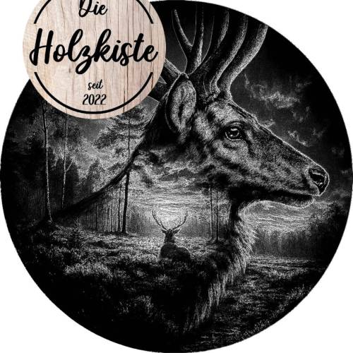 Bilddateien für Lasergravur „Hirsch“   Schiefergravur Download Wald Jagd Tiere Slate Laserdatei