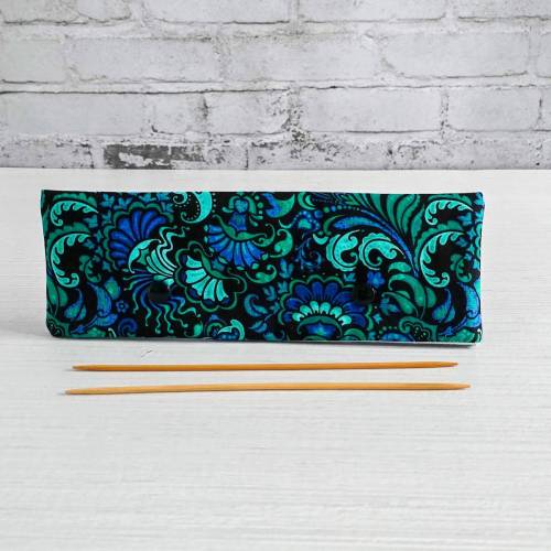 Nadelgarage, Nadelsafe, Nadelspiel Garage, DPN Safe, Nadeltasche für 20 cm Sockennadeln, Paisley