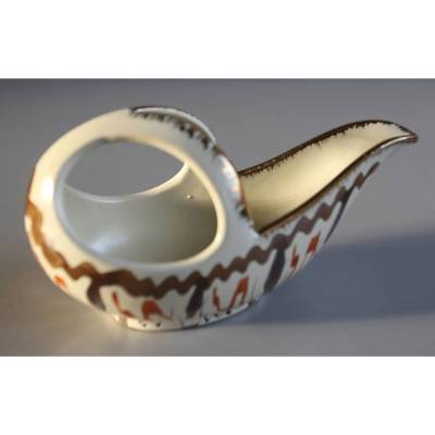 Fohr Ceramic bunte Glasur Kanne Anbietschale 