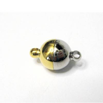 12 mm Stark Magnetverschluss Edelstahl Gold/Silber