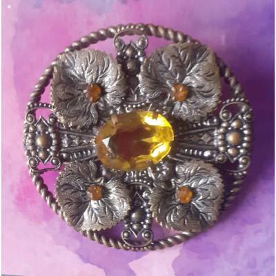 Vintage Brosche Alte Strass Brosche