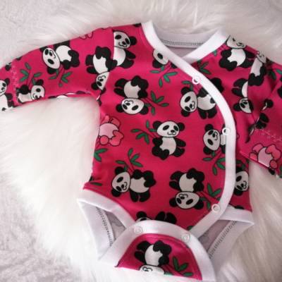 Wickelbody Größe 46/48 für Frühchen & Reborn,  , Handgefertigt, Pandabär 