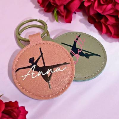 Poledance Schlüsselanhänger personalisiert, Pole Dance Geschenkidee, Pole Dance, Pole Dance, Poledancing, Geschenk Pole