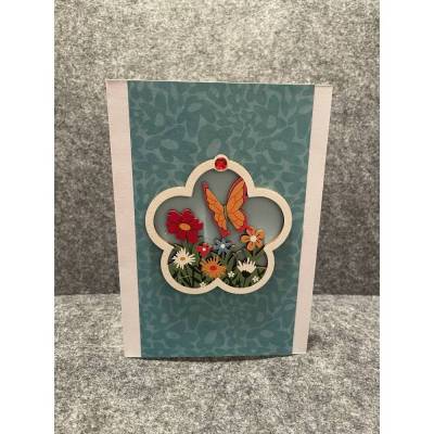 Schöne Osterkarte, Handarbeit mit Umschlag
