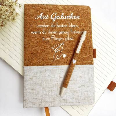 Notizbuch Set "Aus Gedanken werden die besten Ideen..." Geschenke für Frauen von Herzen.