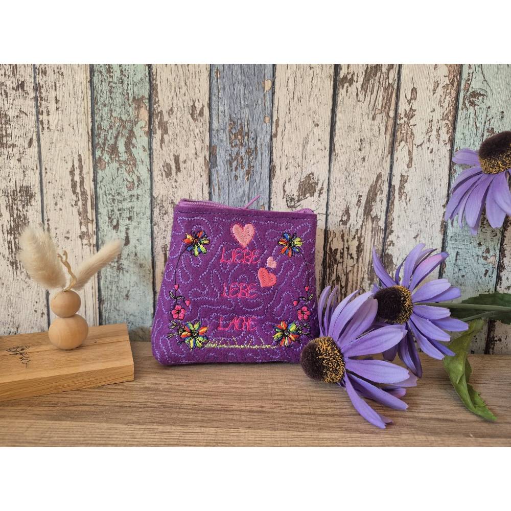 Liebe Lebe Lache Stickdatei 12-14x18cm – Emotionale Deko für deine Stickmaschine Bild 10