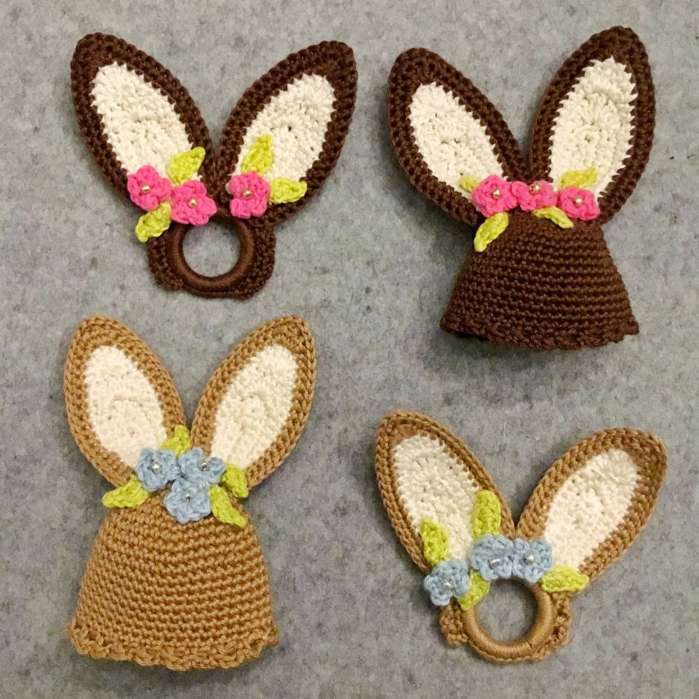 Eierwärmer und Serviettenring Funny Bunny, Häkelanleitung für eine tolle Dekoration zu Ostern Bild 3