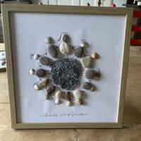Steinbild Freunde, Geschenk für liebe Menschen, Meer Dekoration