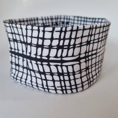Breites Stirnband / Yogastirnband / Damenstirnband - KARO in schwarz-weiß, von he-ART by helen hesse