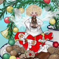 Kaplans Klappkarten: Weihnachtsengel (Set mit 6 Karten, 120 x 170 hoch)