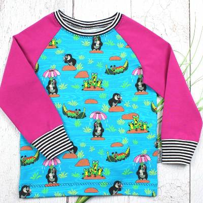 Langarmshirt Maulwurf Regentag, Mädchenpullover, Kinderpullover, Langarmshirt, 86, 92, 98, 104, 110, 116, 122