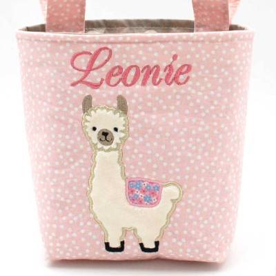 Lenkertasche für Laufrad (gefüttert mit Wachstuch) * Dreirad * Wunschname * Personalisieren * Lama