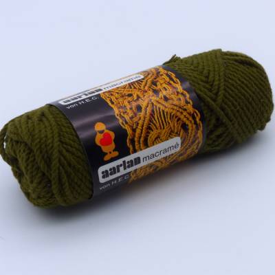 Aarlan Macramee Garn grün, 100 % Baumwolle 3mm - Knüpfen - Makramee - Weben - Handarbeiten