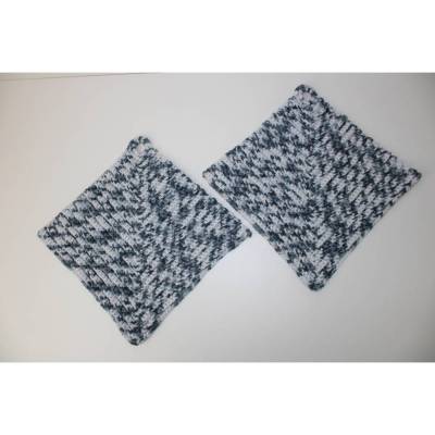 Handgehäkeltes Topflappen-Set im Retro-Style – praktisch & schön zugleich / grau