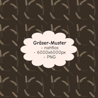 Nahtloses Gräsermuster PNG – Elegantes Muster für Digital Art & Papierprojekte