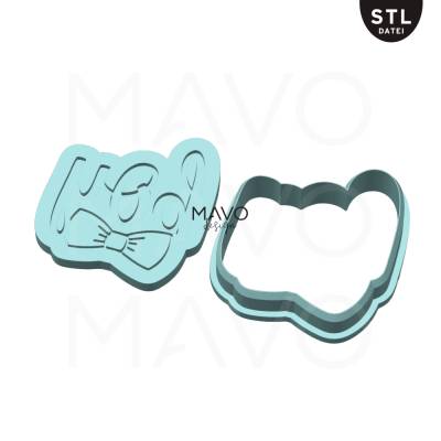 Boy Ausstecher mit Stempel – STL Datei für Baby Shower & Geburt, Kekse & Fondant