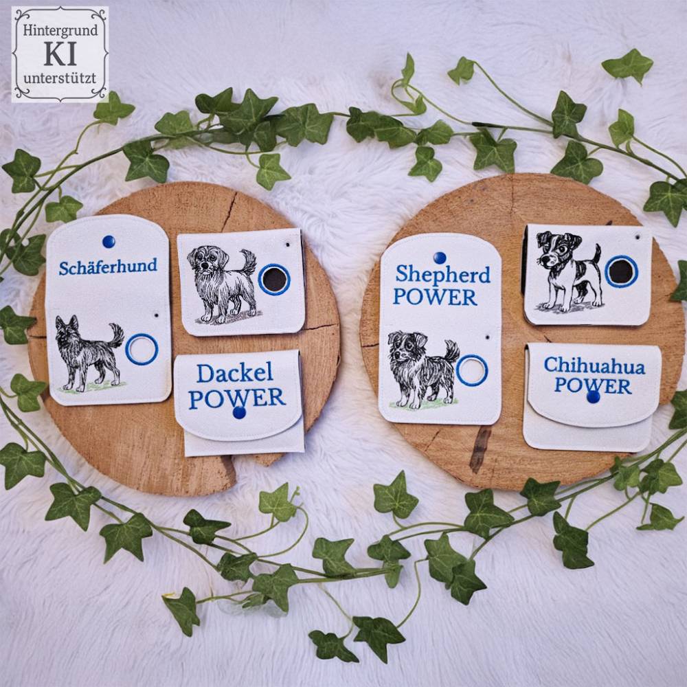 ITH-Stickdateien Hunde-Kotbeutel ab 10x10 cm – 39 Motive, Doro-Collection Bild 1