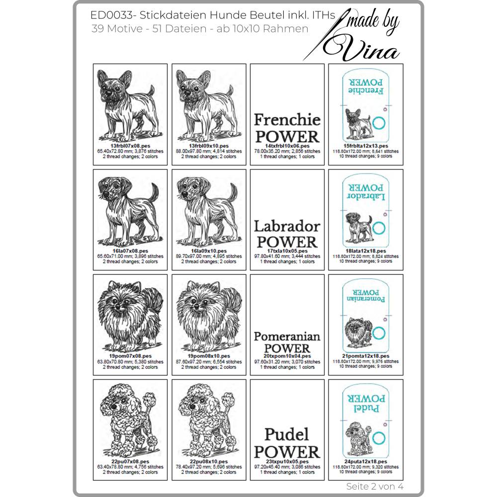 ITH-Stickdateien Hunde-Kotbeutel ab 10x10 cm – 39 Motive, Doro-Collection Bild 4