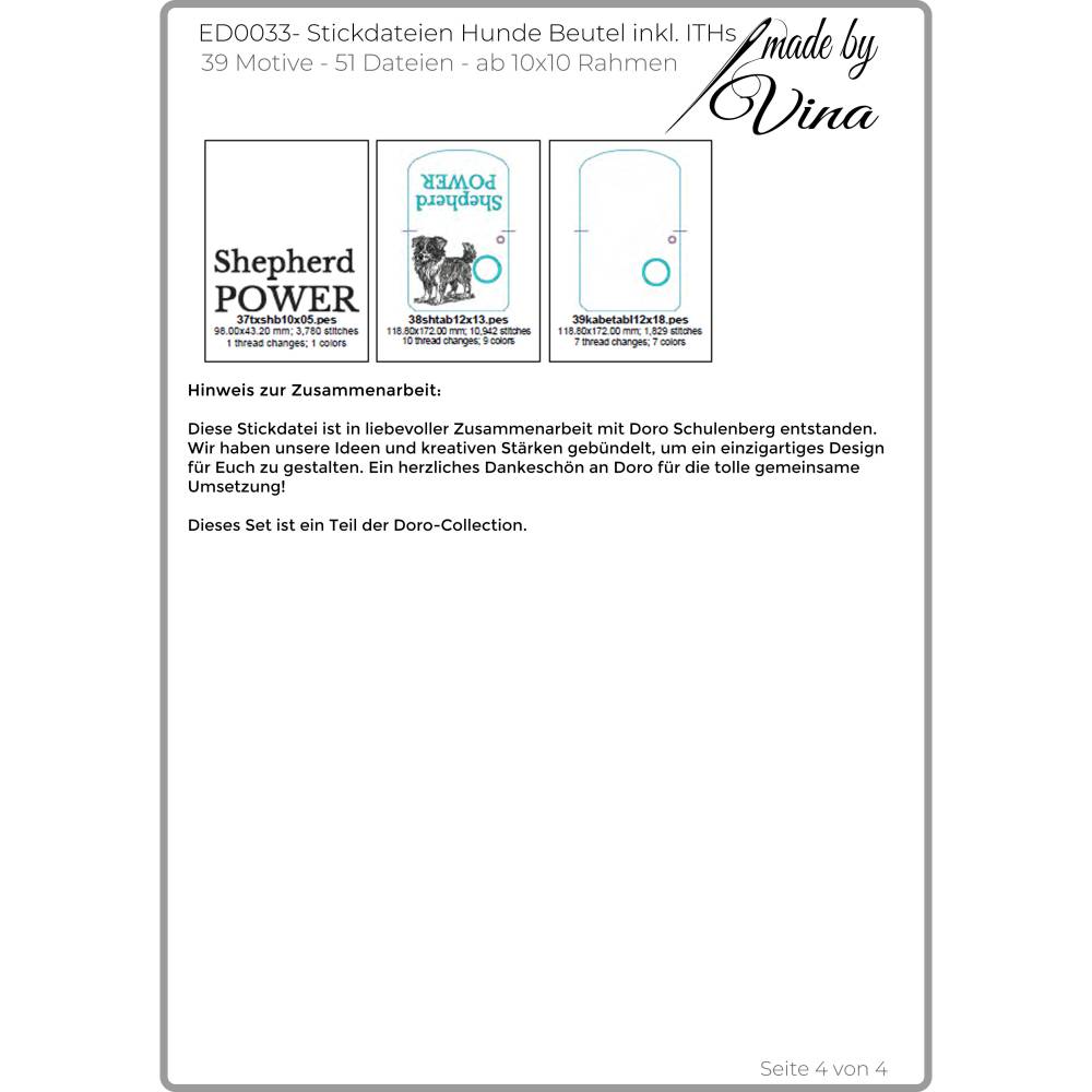 ITH-Stickdateien Hunde-Kotbeutel ab 10x10 cm – 39 Motive, Doro-Collection Bild 6