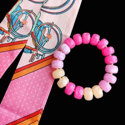 Disc-Perlen-Armband "Pinker Frühling"
