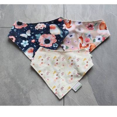 Dreieckstuch Halstuch mit Nässeschutz – Weiches Jersey, Mitwachsend & Handmade