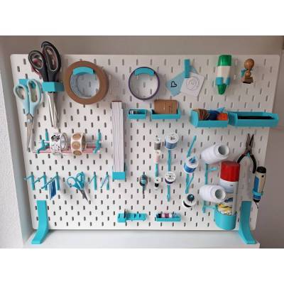 Behälter Haken / Halter für Scheren Klebeband Lineal Stempel Garnspulen Overlock /als Zubehör für Lochwand