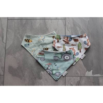 Dreieckstuch Halstuch mit Nässeschutz – Weiches Jersey, Mitwachsend & Handmade