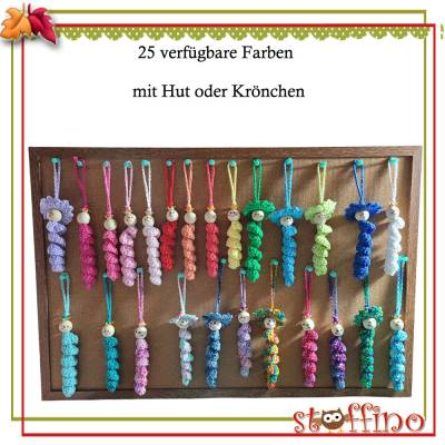Glückswürmchen Set – Handgemachte Sorgenwürmchen 5er Set - 10er Set - 20er Set