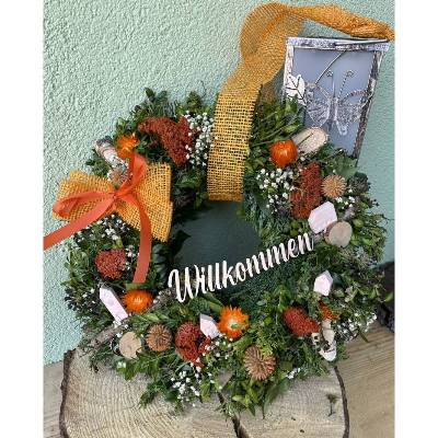 Türkranz Frühlingskranz frischer Kranz Naturkranz