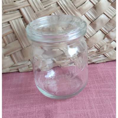 VINTAGE Rillenglas Frauenlob 1 Liter - Einmachglas - Einweckglas mit Deckel 