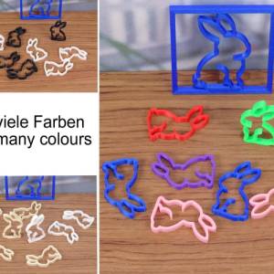 30 Hasen 3D-Druck Ostern Dekoration Tisch Streudeko, schwarz weiß hellbeige, bunte Farben Dekoration modern scandi