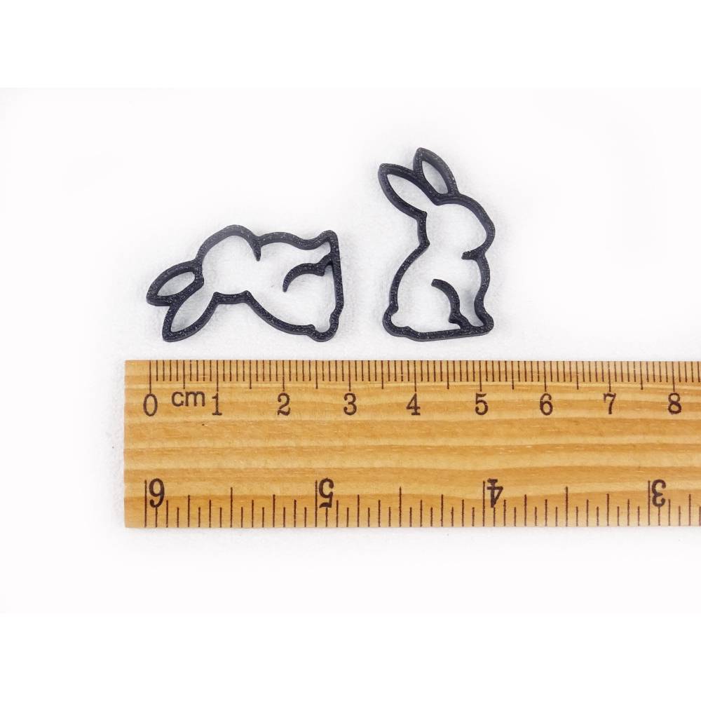 30 Hasen 3D-Druck Ostern Dekoration Tisch Streudeko, schwarz weiß hellbeige, bunte Farben Dekoration modern scandi Bild 6